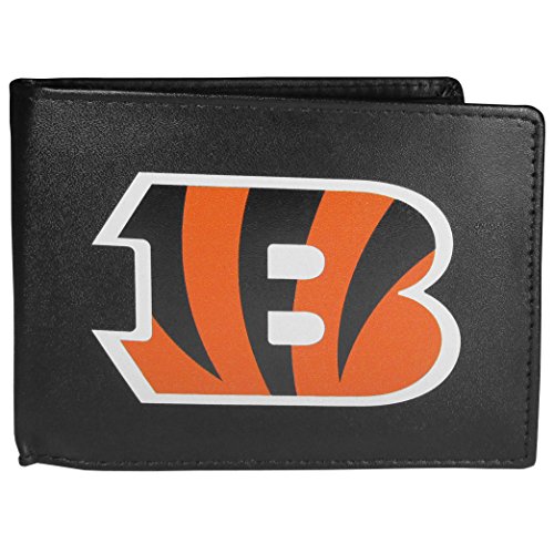 NFL Siskiyou Sports Mens Cincinnati Bengals Bi-fold Wallet Large Logo One Size Black