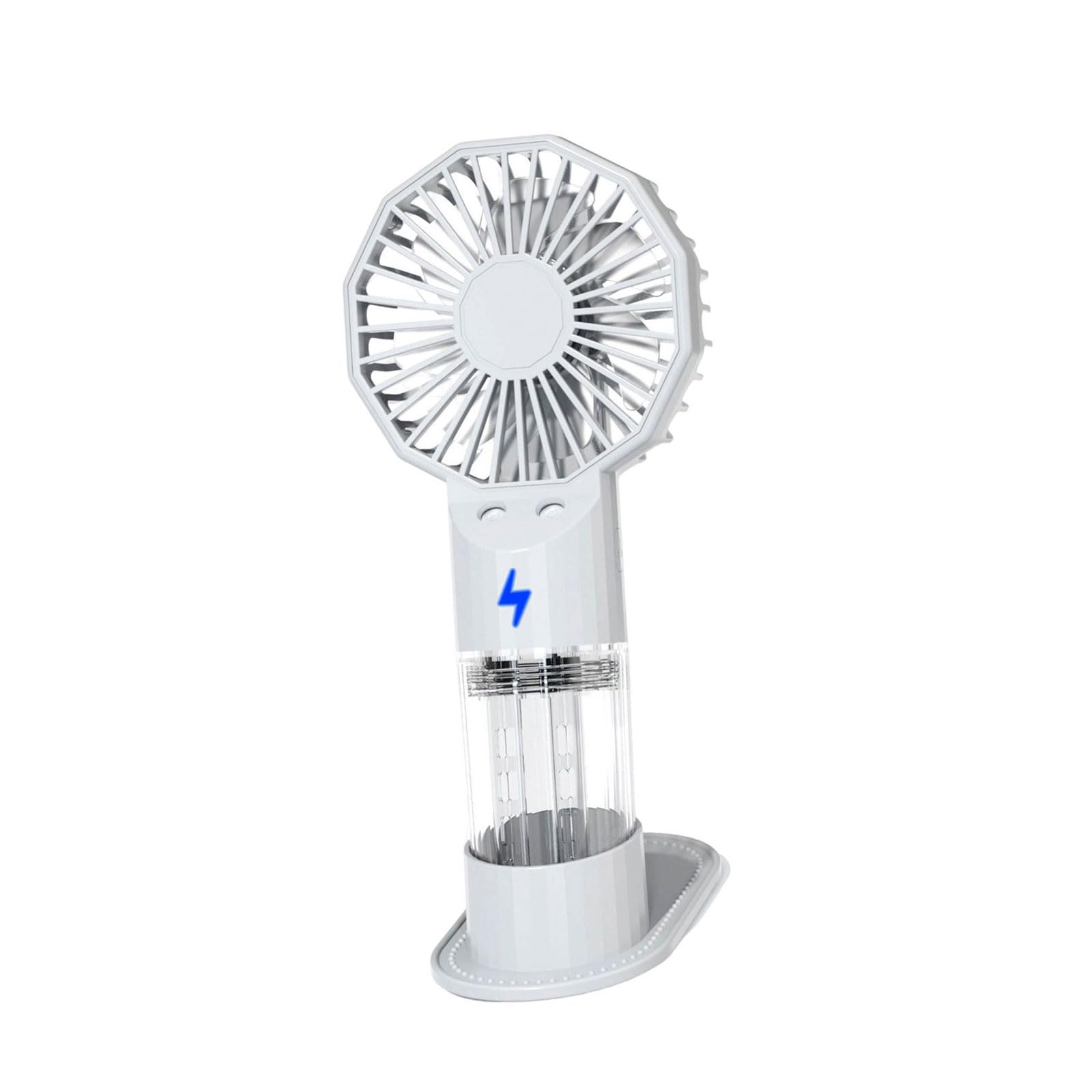 Buxuaaaa Practical Small Desktop Fan Comfortable Handheld Fan 1200mAh Rechargeable Air Cooling Suitable for Home Travel