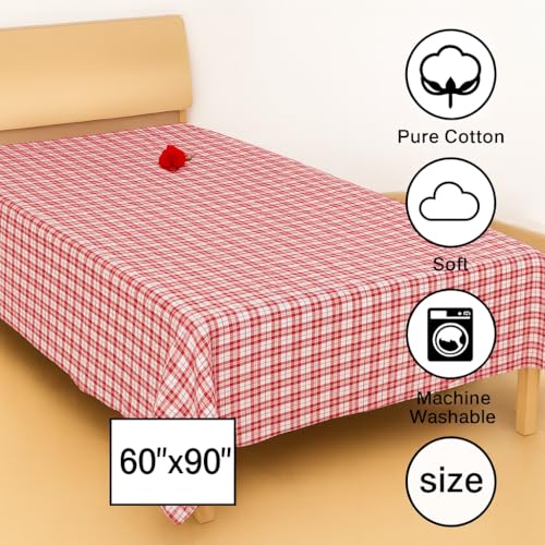 Image of CRWAYWEAVES Cotton Bed Sheet for Single Bed Cover Single bedsheet100% Soft Cotton flatsheet
