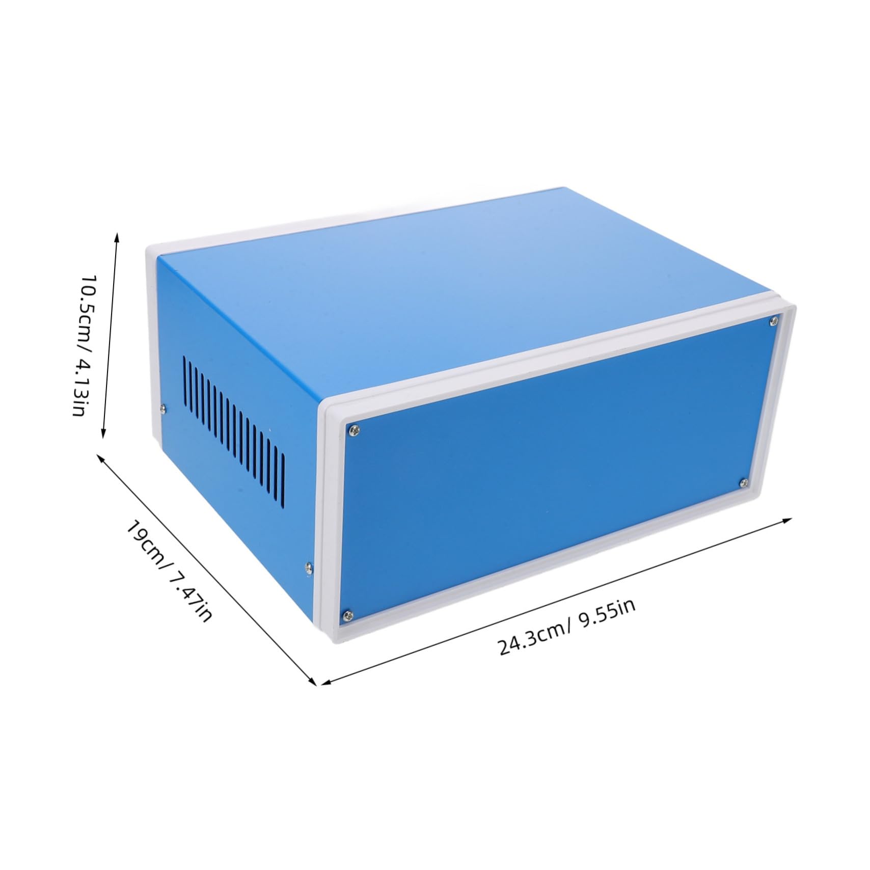 Blaues Metall Anschlusskastengehäuse für Elektronikprojekte 110x250x190 Mm | Eisen Ausführung, Schrauben im Lieferumfang, für Kommunikations Verteilerdosen und Kleine Klemmen