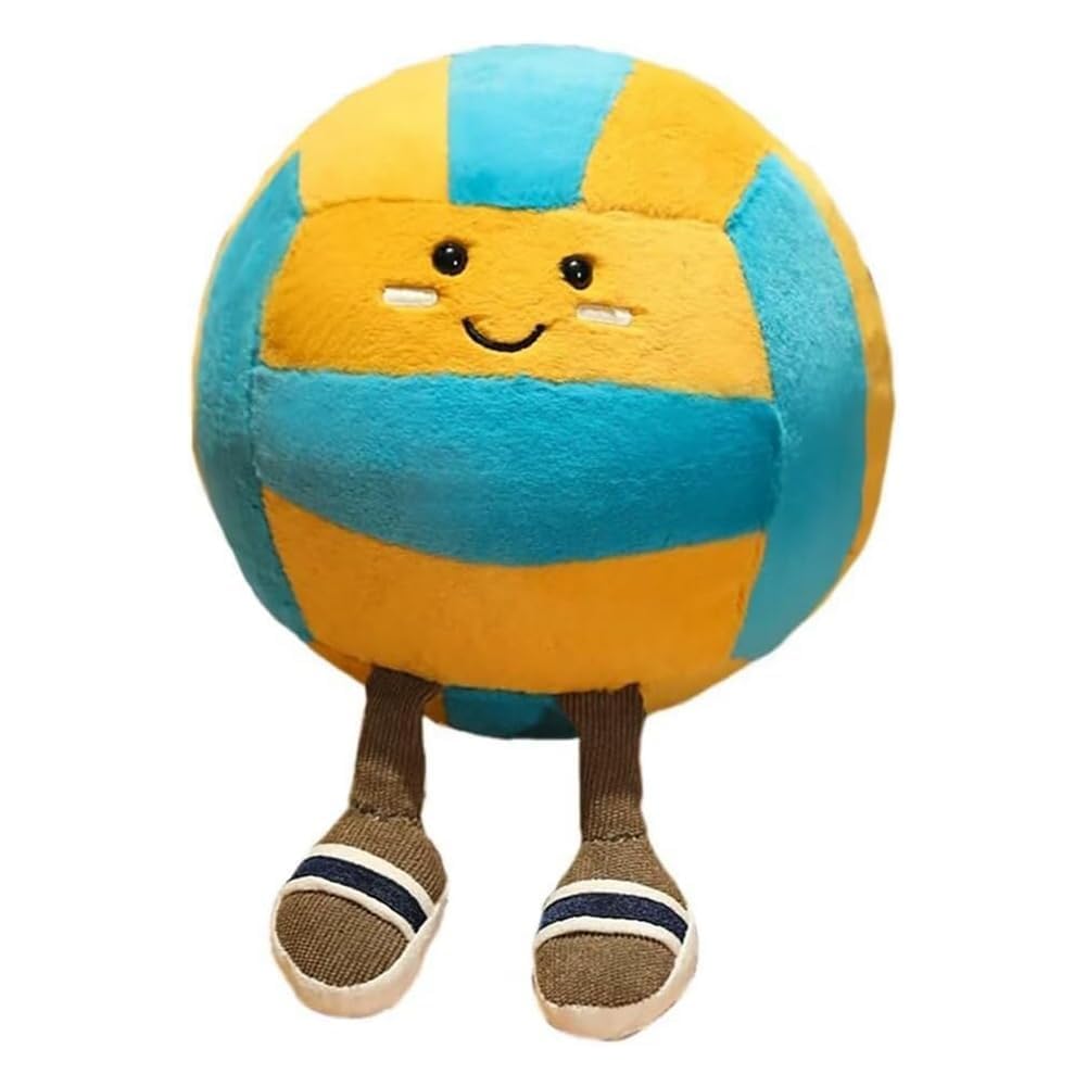 Bonita pelota de voleibol, muñeca, suave, divertido, voleibol de peluche, regalo, decoración de habitaciones (26 cm)