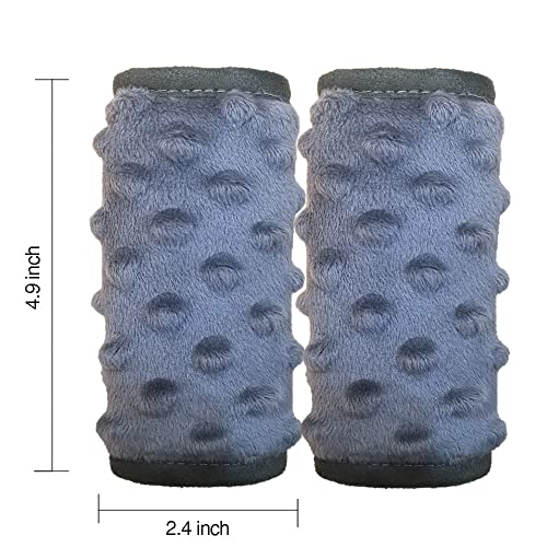 Dodo Nici Car Seat Strap Cover For Baby, Seat Belt Cover Cushion, Belt Pads Fit Baby Carrier/Pushchair/Stroller, Cozy Peace Dotted Minky, Solid Grey #TOP1