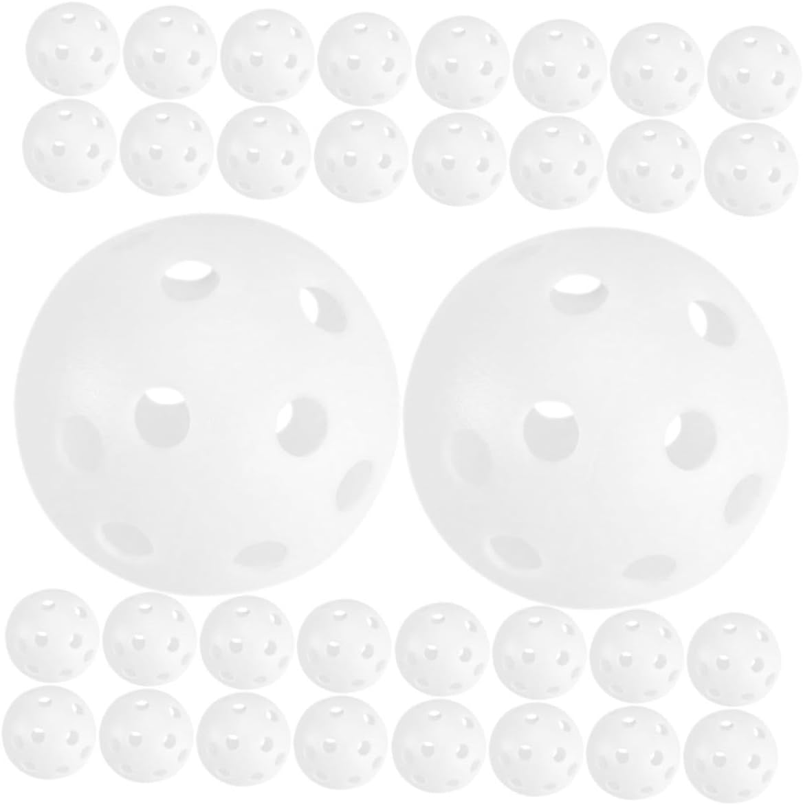 100pcs Indoor Practice Golf Balls Hollow Plastic Airflow Training Balls for Golf Swing and Driving Range Equipment
