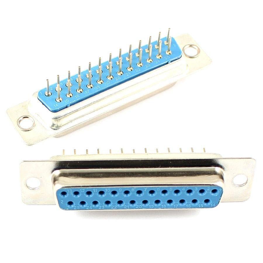 Generic 50 Pcs D-SUB DIP 25 Pin Female Straight Solder Type Adapter Connector 2 Rows