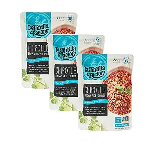 La Tortilla Factory Authentic Side Dishes, Chipotle Brown Rice & Quinoa, 8.5-Ounce, 3 Packages