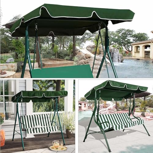 Housse de rechange pour balancelle – Pare-soleil résistant aux intempéries pour balancelle de jardin, terrasse, bord de piscine et arrière-cour – Protection UV, installation facile, accessoire de