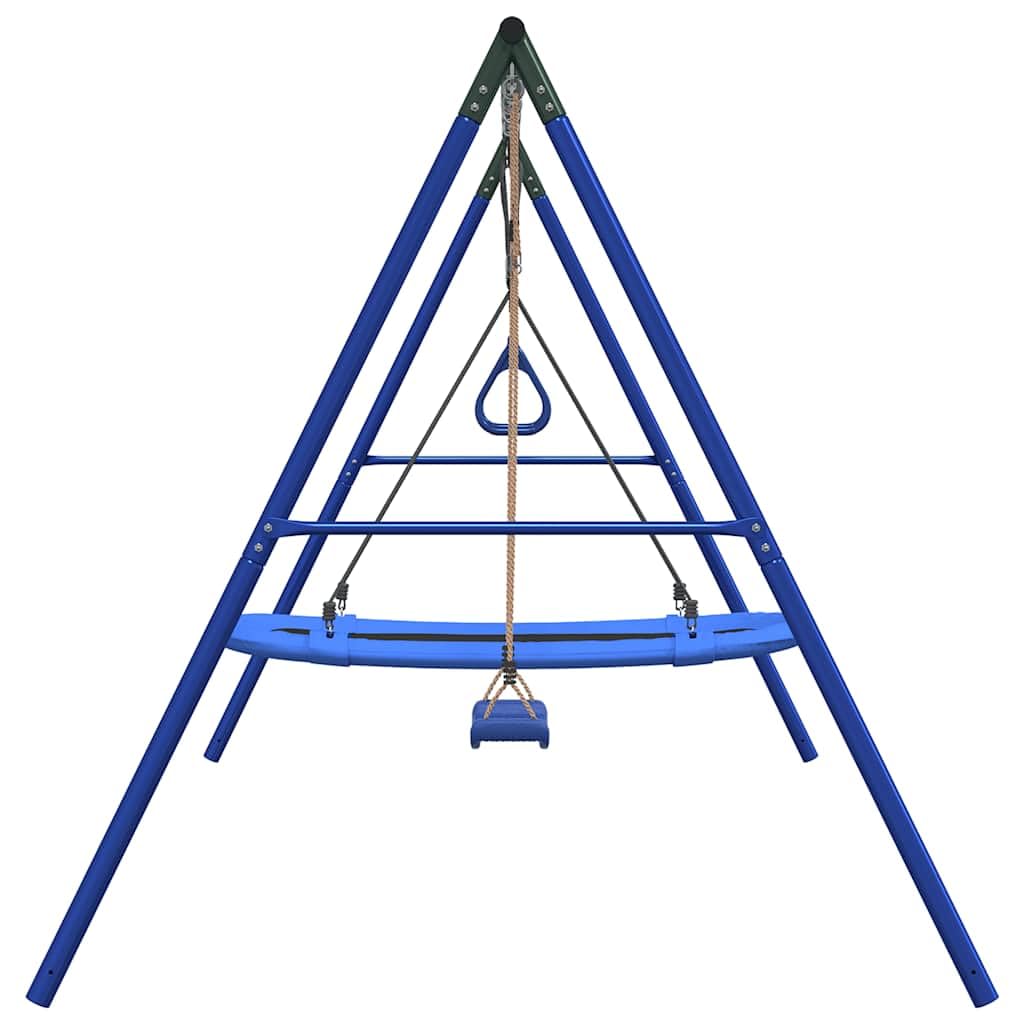 Set di altalena a forma di trapezio, in acciaio laccato, per giardino e parco giochi, con anelli da ginnastica e struttura da arrampicata, giocattolo da giardino per bambini dai 3 ai 10 anni