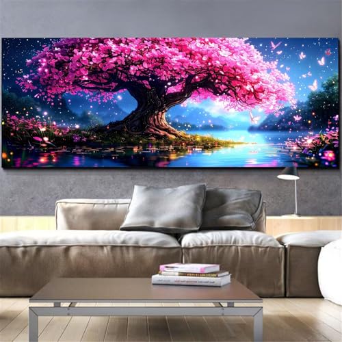 Peinture diamant papillon grand format 90x180cm pour décoration murale de salon