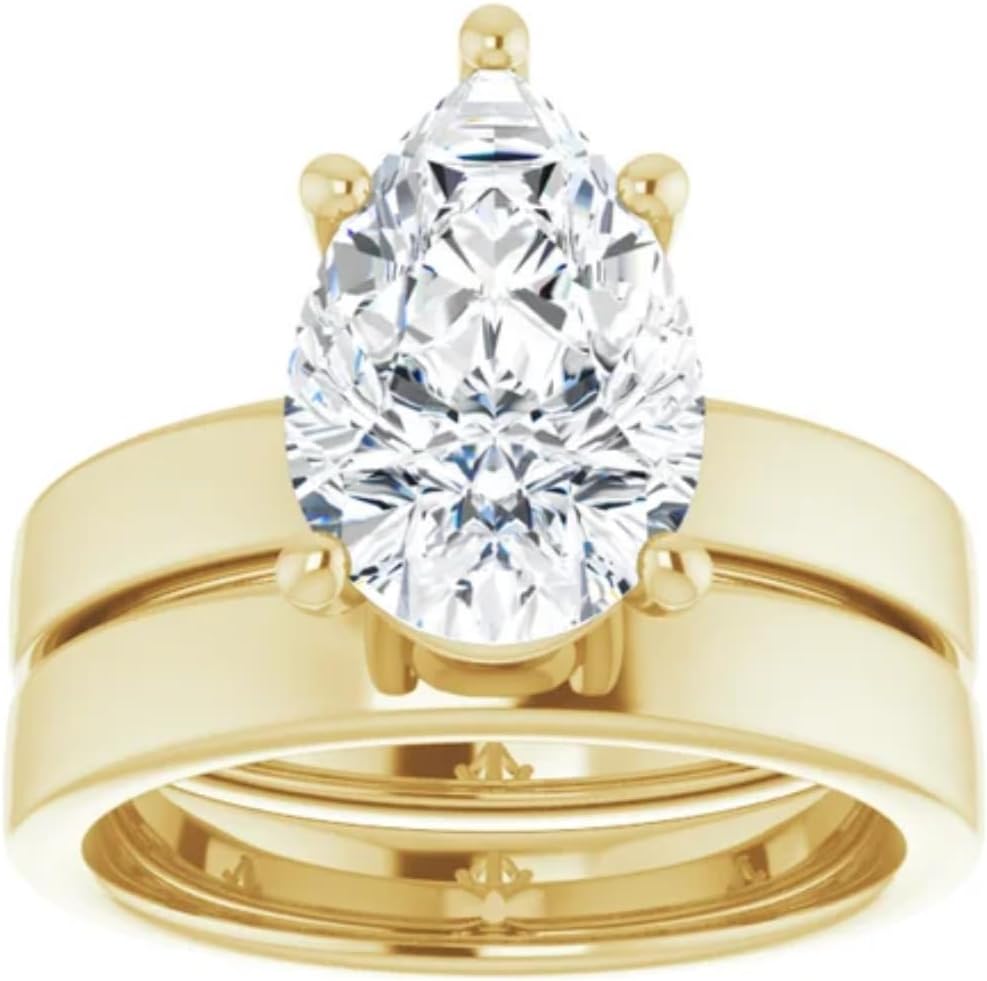 3 CT Moissanite Handmade Bridal Ring Set Anniversary Wedding Ring for Women, Solitaire Style Design, Promise Gifts for Her Classic