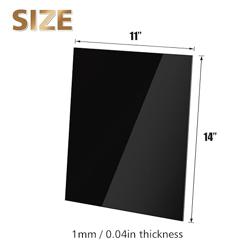 Miniatura 90 de Egofine - Hojas de plexiglás transparentes de 12x16", 1/25" de grosor, 12 láminas acrílicas fundidas para manualidades, reemplazo de vidrio