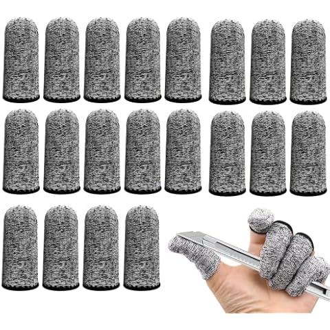 20 Pcs Anti Cutting Finger Cot Finger Cots Cut Resistant Protection Reusable Non Slip Finger Protectors Ideal for Kitchen Work Sculpture Cover
