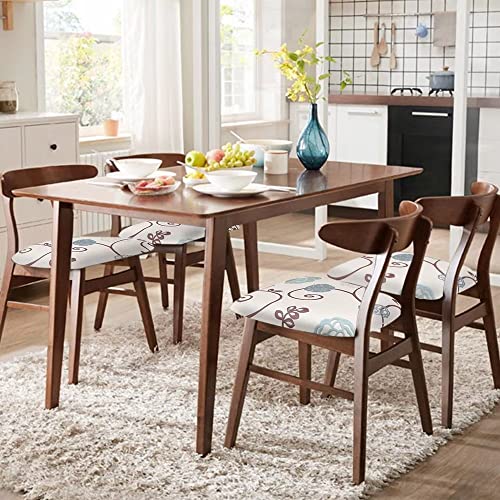 Image of SearchI Seat Covers for Dining Room Chairs Stretch Printed Chair Seat Covers Set of 4, Removable Washable Upholstered Chair Seat Protector Cushion Slipcovers for Kitchen, Office(Ball Flower)