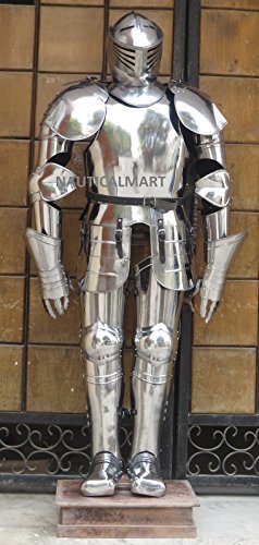 NauticalMartMedieval Knight Wearable Full Suit of Armor Halloween Larp Reenactment Costume Full Body Knight Plate Armour