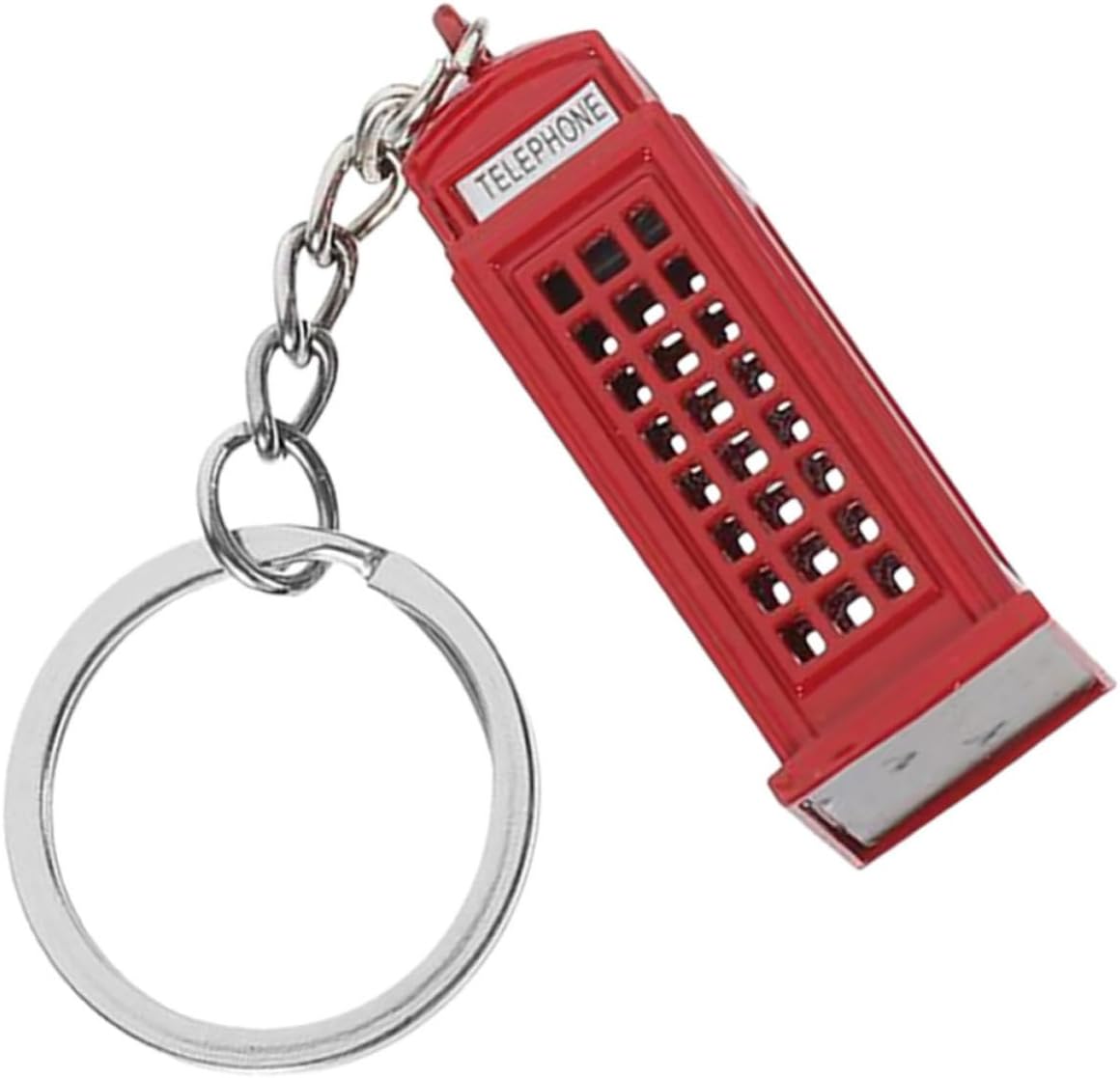 Telephone Booth Keychain Hanging Charm Zinc Alloy for House Car Keys