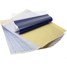 Tattoo Transfer Paper - Yesallwas 15 Sheets 4 Layers 8.5" X 11" Tattoo Stencil Paper Stencil Transfer Paper for Tattooing Copy Carbon Tracing Paper Tattoo Supply Accessories