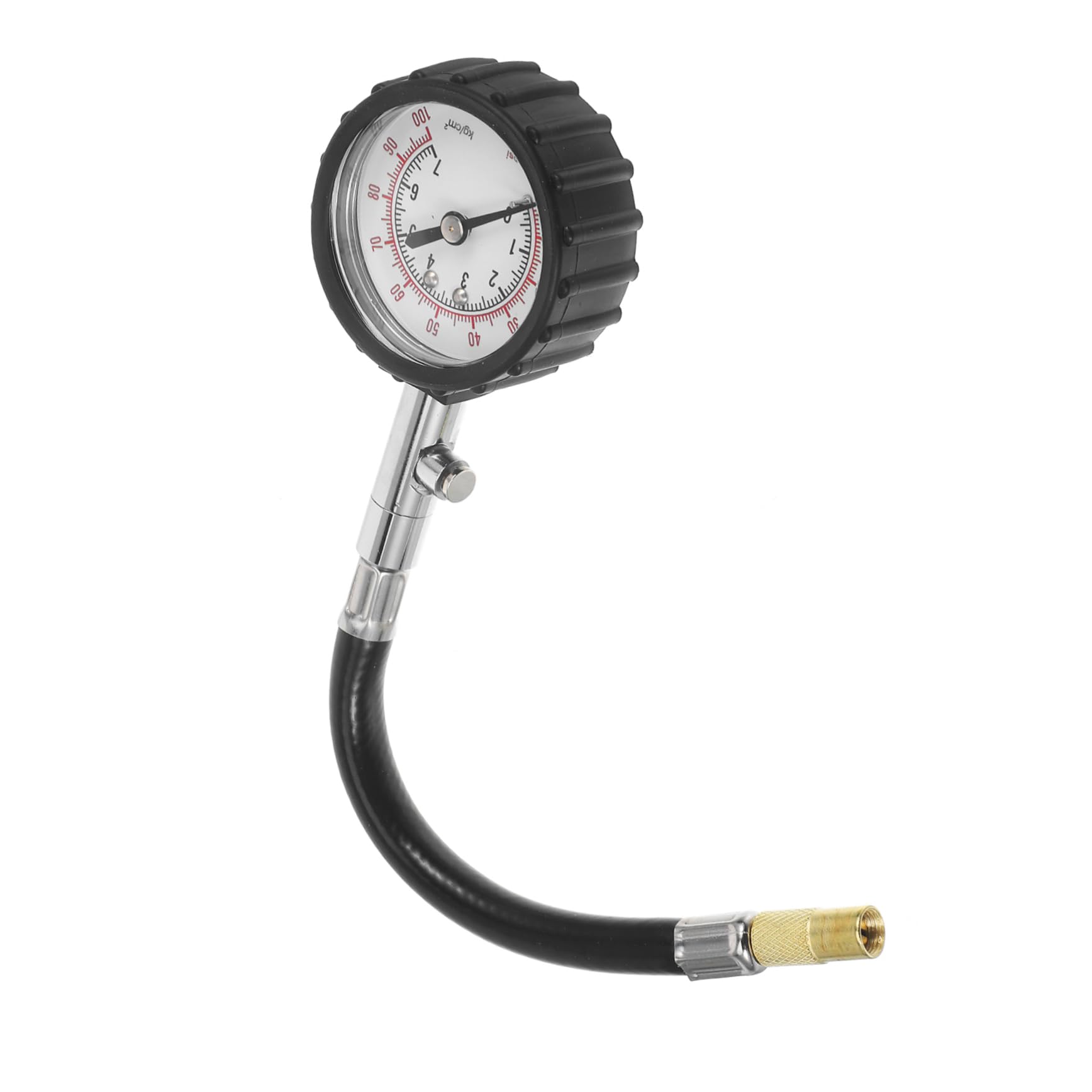 ABOOFAN High Accuracy Tire Pressure Gauge for Cars Trucks Motorcycles Shockproof Scratch Resistant Hose Durable Black Design Precise Measurement Tool