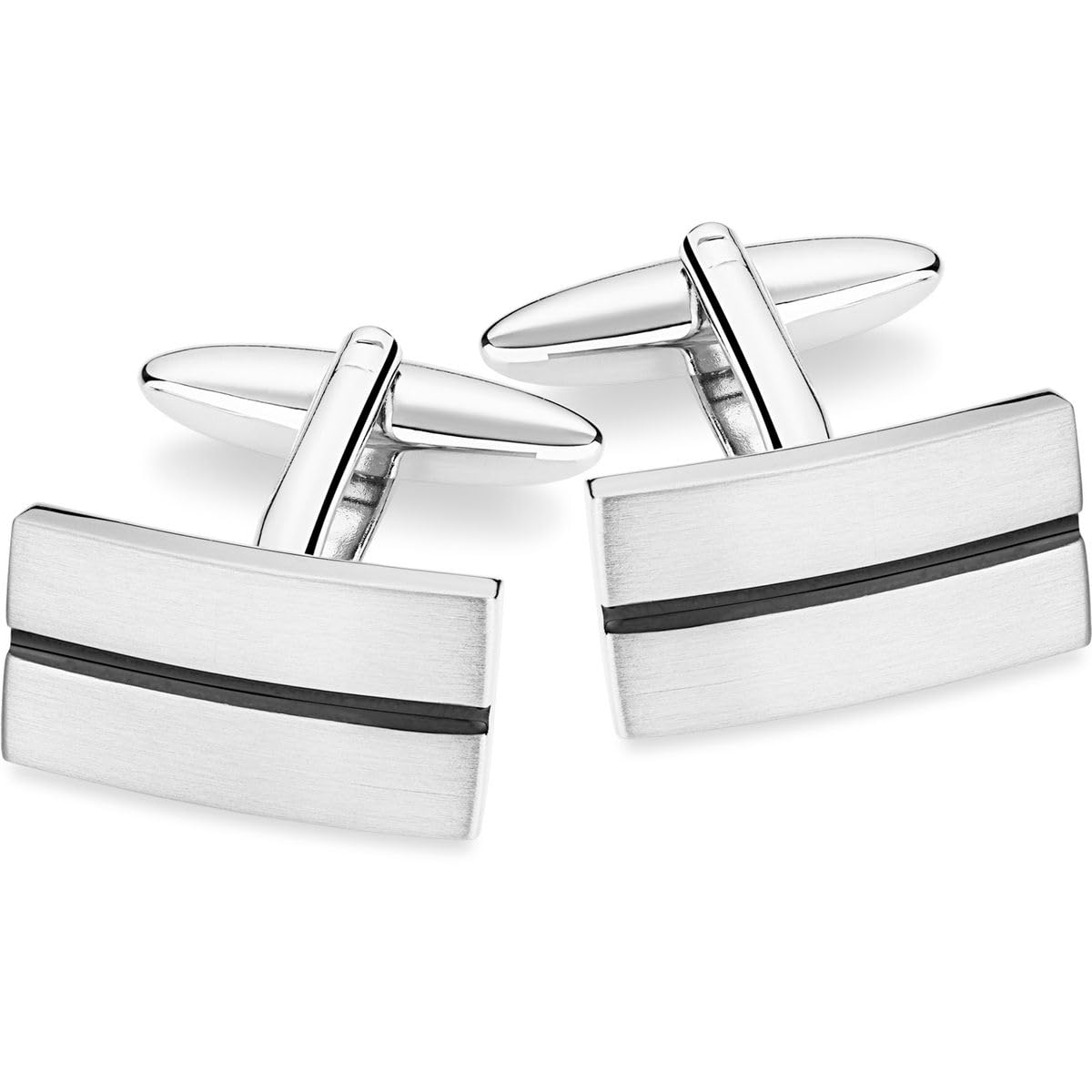 LINDENMANN Gemelos para hombre en estuche de regalo, gemelos de negocios, gemelos de boda, gemelos LINDENMANN de alta calidad y acabado sólido