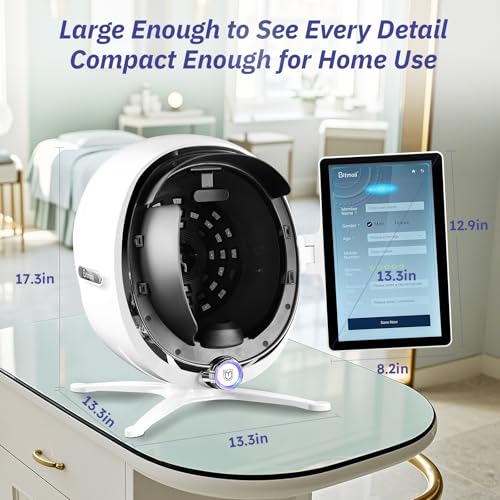 13,3-Zoll-Gesichtshautanalysegerät 3D-Intelligenter Hautdetektor-Analysator 8 Spektraler Feuchtigkeitsanalysator für das Gesicht für die Gesunde Hautpflege im Schönheitssalon