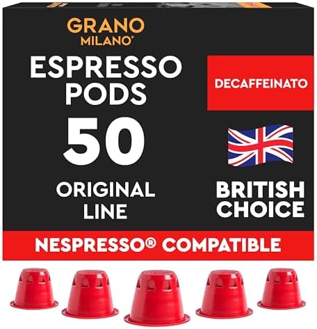 Grano Milano Ristretto Decaf 50 Compatible with Nespresso Original Line