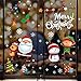 Produktbild QIMMU Fensterdeko für Weihnachts,Aufkleber Winter Weihnachten, Weihnachten Fensterdeko Set, Weihnachten Selbstklebend Fensterdeko Elch Schneemann Statisch Aufkleber