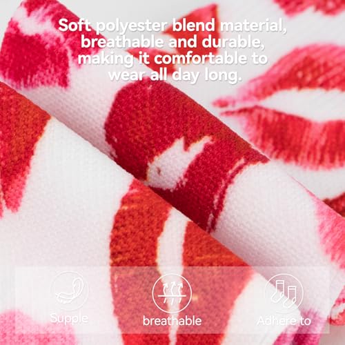 Image of Novelty Crew Socks for Unisex Wild Side with These Eye-Popping Prints 3 Pairs One Size