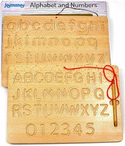 Joymaney Learn to Write – Larger Easier Portable Wooden Alphabet ...