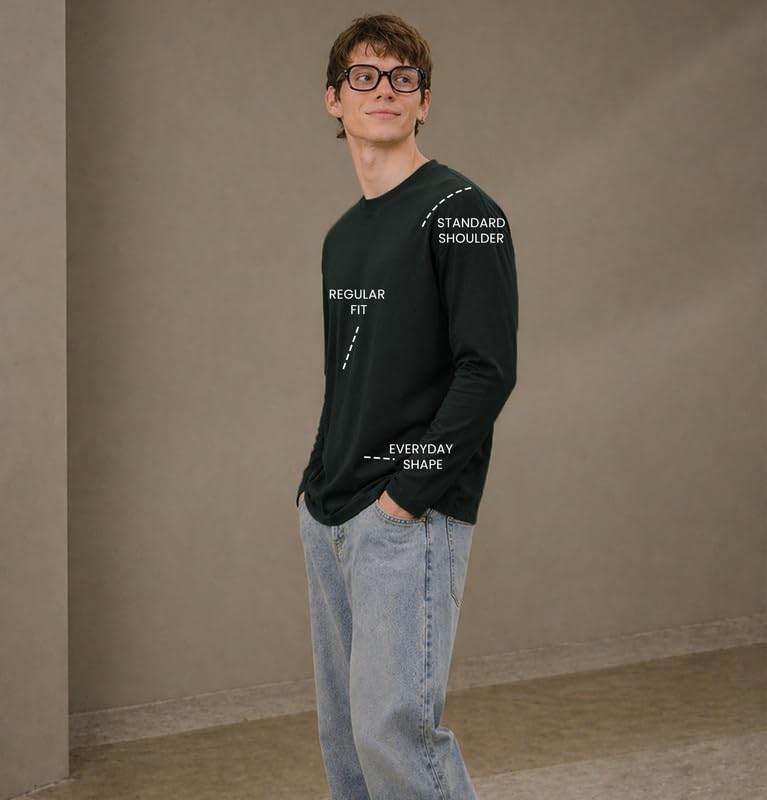 Image of Sleepynuts Regular fit Cotton Full Sleeve Plain T-Shirt for Men (Pack of 1,2,3 Size Small to 3XL)