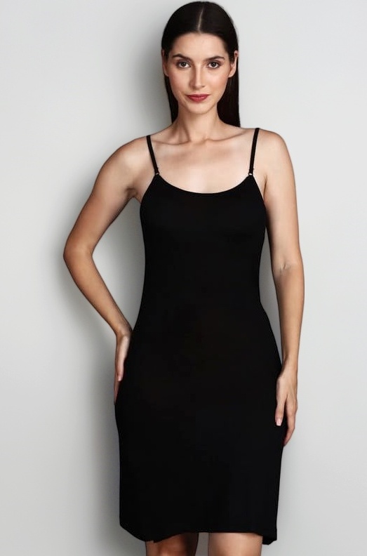 Shoppy Villa Women's Full Slip Dress - Spaghetti Strap Long Inner Undergarment Nightwear, Knee-Length Spaghetti Slip for Dresses & Loungewear - Free Size