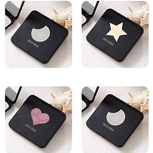 Kishme Make Up Mirror Foldable Makeup Mirror Mini Square Makeup Vanity Mirror Portable Hand Mirrors Double-Sided Compact Mirror Pocket Cosmetic Mirror #TOP2
