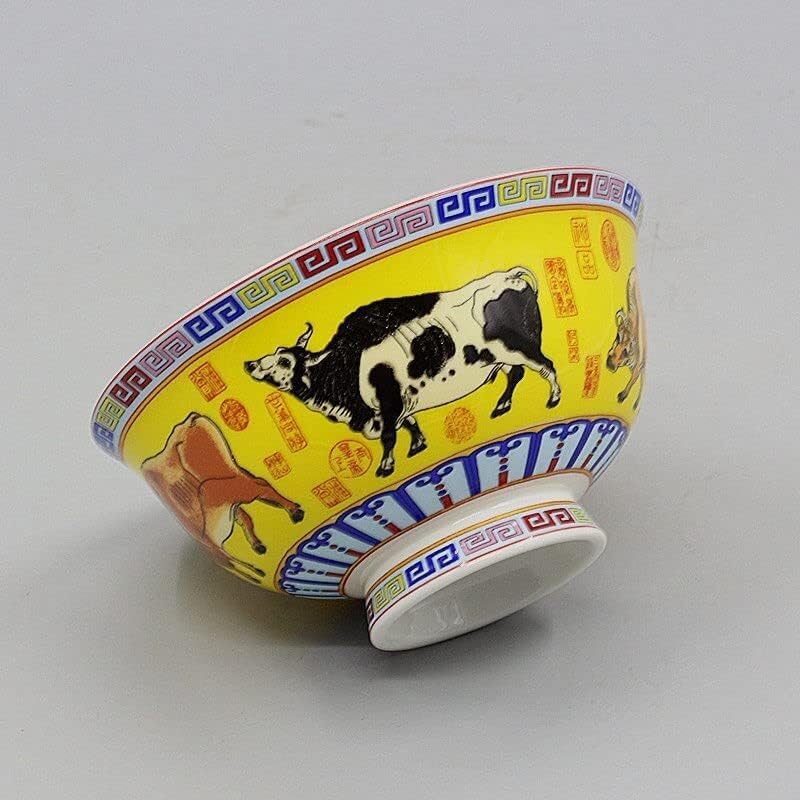 miska ceramiczna, Chińska starożytna porcelanowa miska na ryż w stylu pałacowym