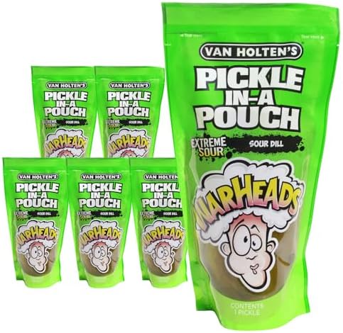 Van Holten's Pickles - Jumbo WARHEADS Pickle-In-A-Pouch - 6 Pack