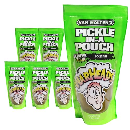 Van Holten's Pickles - Jumbo WARHEADS Pickle-In-A-Pouch - 6 Pack