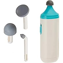 Rolyan Mini Massager with Battery, Handheld Compact Massager with Interchangeable Heads Reduces Scar Visibility, Quiet Vibration, Ergonomic Grip, Portable for On-the-Go Use, Battery Operated