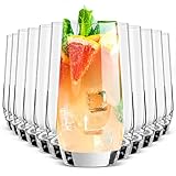 Solider Boden und dünner Körper: Wie Sie auf den Bildern sehen können, macht das dünne Körperdesign unserer Küchengläser es einfach zu halten, geeignet für das Trinken unterwegs. In der Zwischenzeit gibt es auch flache, aber stabile Böden an der Unterseite, um ihnen ein luxuriöses Aussehen zu verleihen, um sicherzustellen, dass Sie einen letzten Schluck Ihres Getränks genießen können