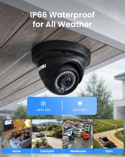 Image of ZOSI 8 Channel 4K NVR with 4 x 5MP PoE Dome Security Camera System, 2TB HDD | AI Human /Vehicle Detection, Instant Alerts, 80ft Night Vision, Outdoor Indoor, 24 /7 Record, 16CH Expandable, Remote Access