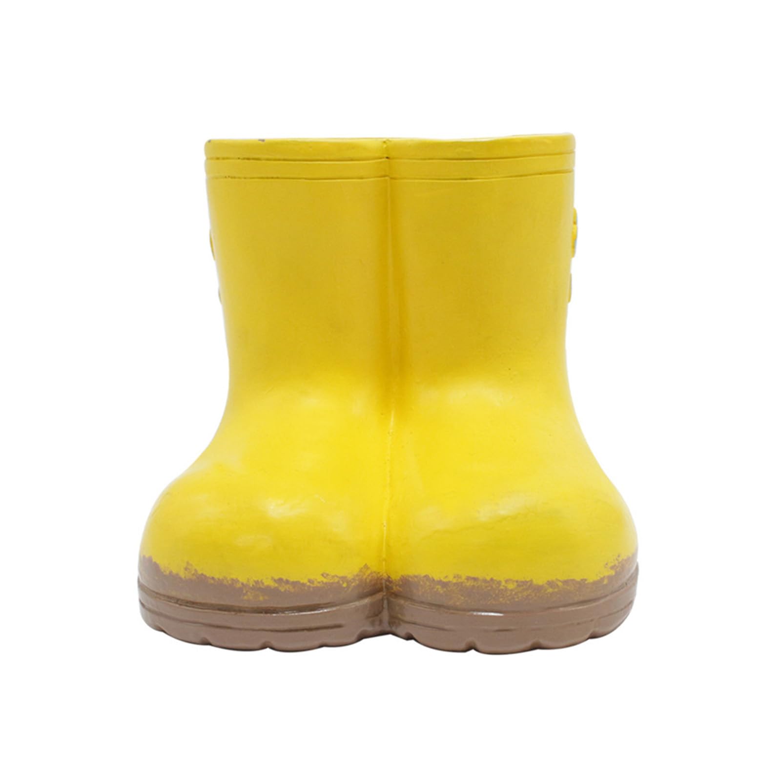 Woedpez Boot Shape Statue Decors Desktop Gift Figurines Ornament Yellow Statue Planter Landscape Miniatures Gardening Accessories