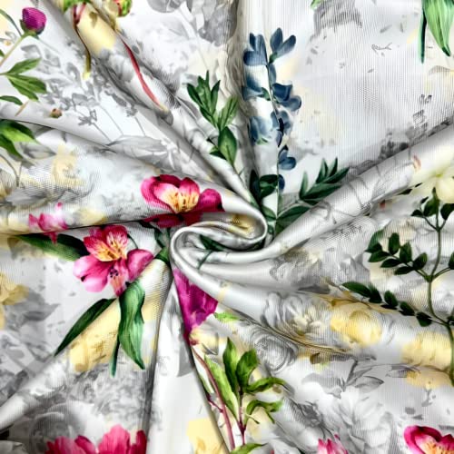 Image of Set of 6 Stretchable Dining Chair Covers, Universal Fit Washable Seat Slipcovers for Dining Room & Home Decor (Multicolor Floral)