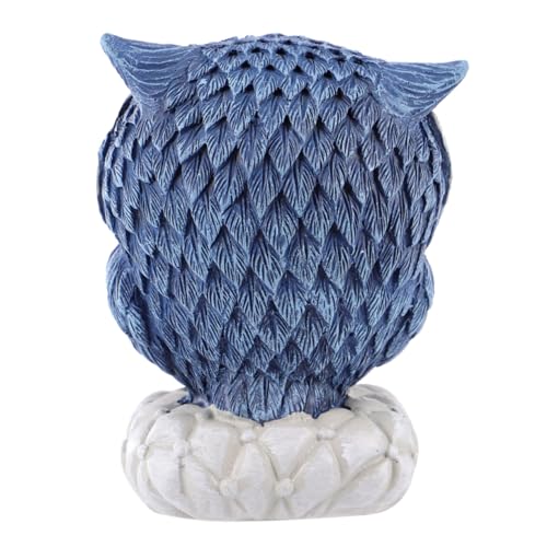 AKOOSY Ornement Hibou Déco Intérieure et Bureau en Résine, Statuette de Table Immobile, Artisanale, Base Stable, Décoration Salon, Présent Original