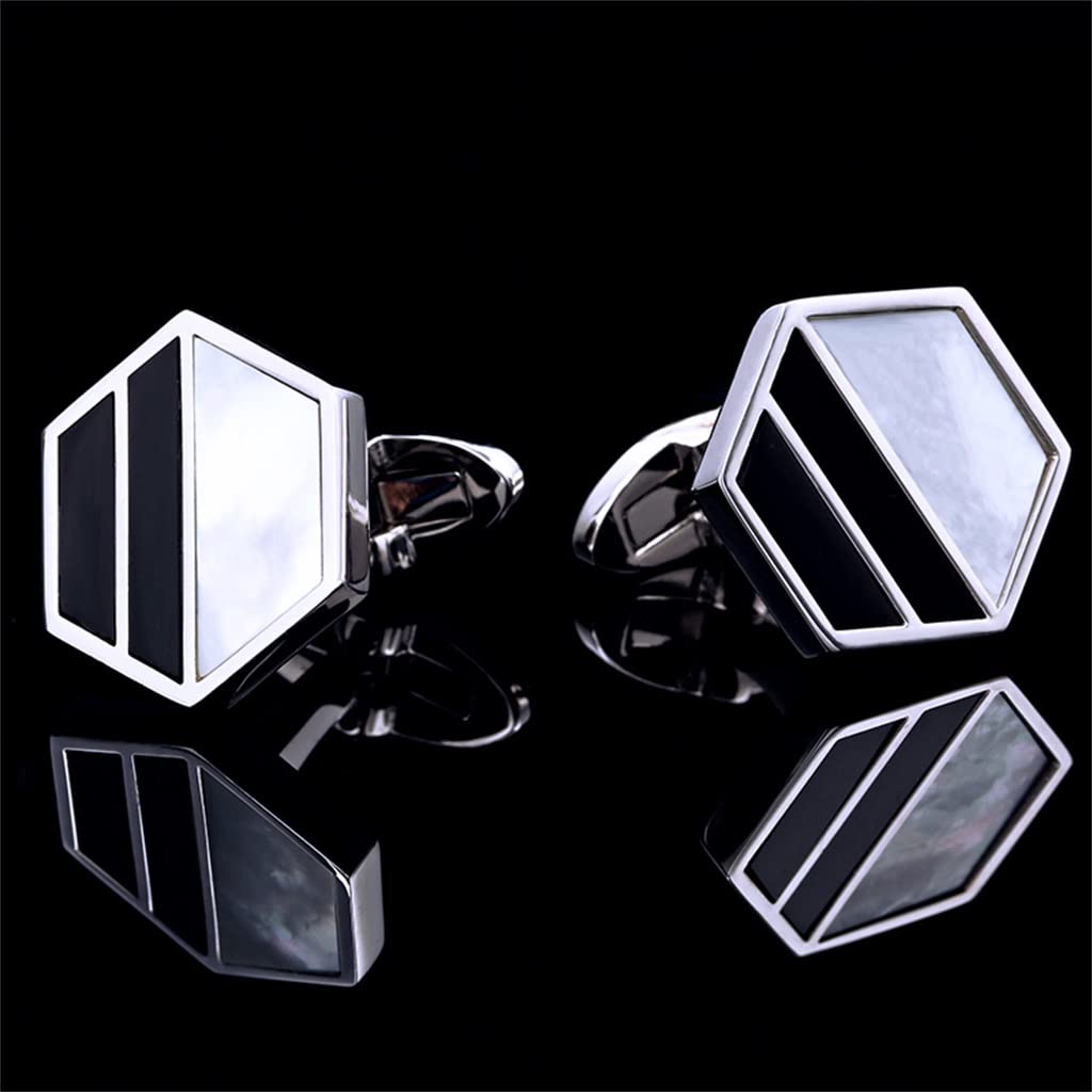 Camisas Gemelos De Hombre Gemelos Negros Botones Concha De Metal Boda Novio Invitado