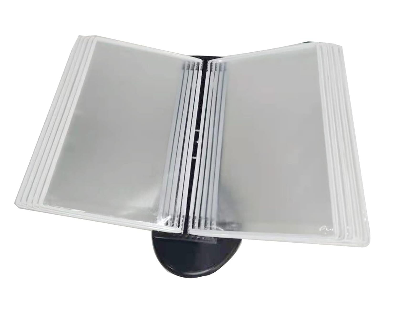 Portapapeles Con Solapas, Expositor De Escritorio O Para Montar En La Pared Con Inclinación Ajustable, A4, 10 Paneles(White)