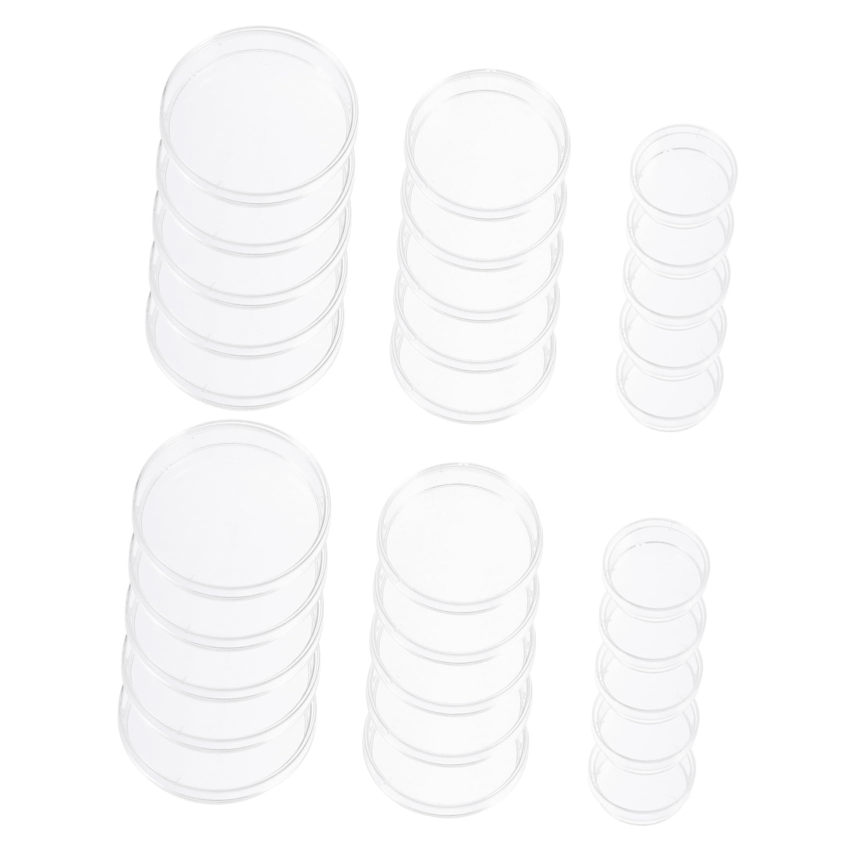 FUNOMOCYA 30pcs Petri Dish Lab Petri Plate Laboratory Supplies Cell Culture Dish Clear Petri Plate Culture Dishes with Lids Petri Tray Lab Dish Laboratory Dish Plastic Transparent