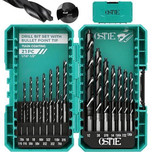 OSTTE TiAlN Coated Cobalt Drill Bit Set