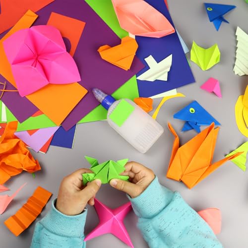 image for SiluFlorid 300 Sheets Origami Paper, 25 Colors Origami Paper 6x6, Doub