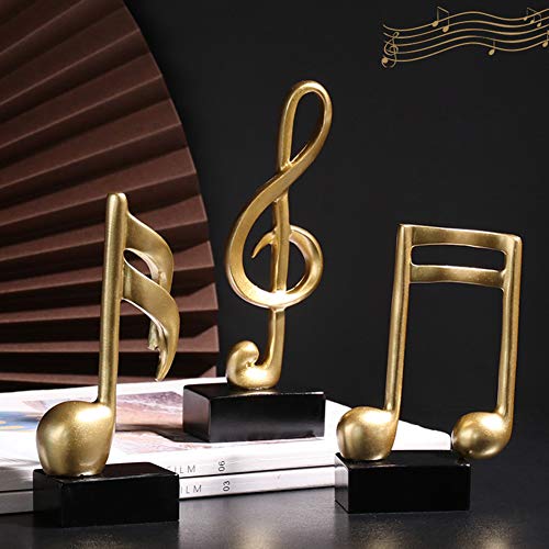 Escultura Musical de 3 Piezas Decorativa Moderna en Resina miniatura 5