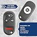 KeylessOption Key Fob Replacement for 1997 1998 1999 2000 2001 2002 2003 2004 2005 2006 2007 2008 2009 Honda CR-V S2000 Remote, 4 Button E4EG8DJ, Programming Guide Included