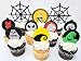 Nightmare Before Christmas 10 Piece Deluxe Cupcake Topper Set Featuring Zero, Barrel, Lock, Shock, Sally, Jack Skellington and Other Decorative Themed Accessories - Cake Topper Figures Range from 2" to 3" Tall