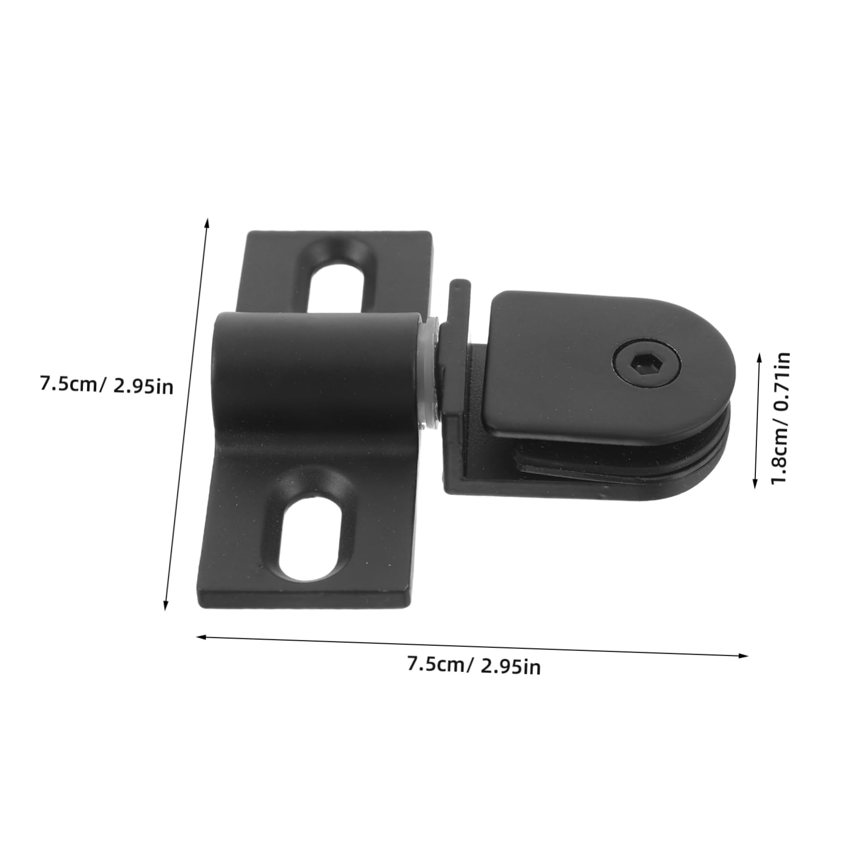 Operitacx Glass Shower Door Clamp Pivot Hinge for Cabinet Doors Heavy Duty Dual Opening Modern Design Stainless