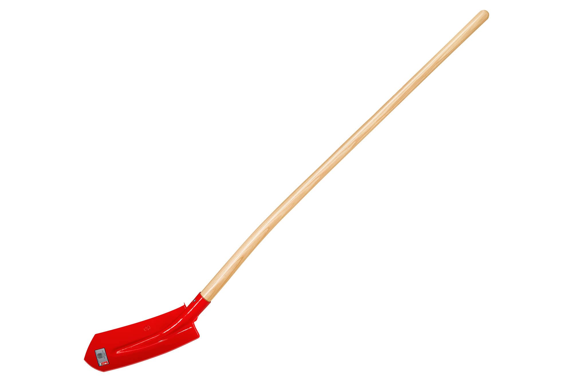 SIEGER Kabelgrabenschaufel mit Eschen-Langstiel 130 cm und Tritt | Zum Ausheben schmaler Gräben oder Kanäle |