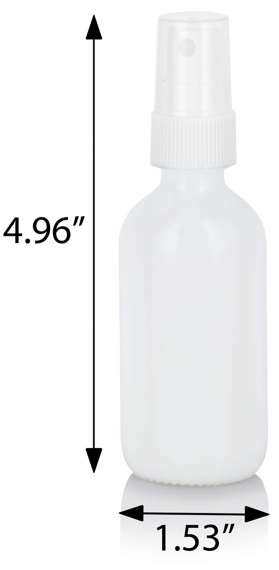 60 ml opal białe szkło Boston okrągły biały drobny mgiełka spray pusty pojemnik na butelkę (24 szt.) + lejek