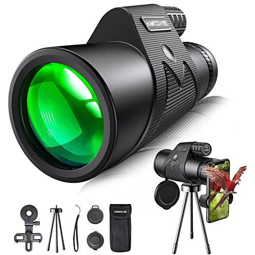 Télescope monoculaire 12x42 HD bifocal et antibuée avec trépied
